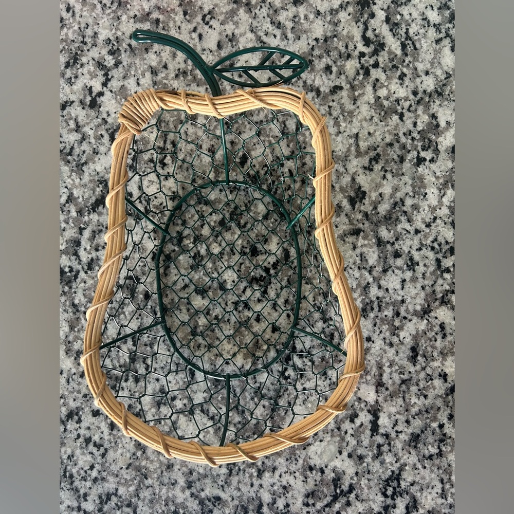 Vintage Pear Shaped Wire Basket